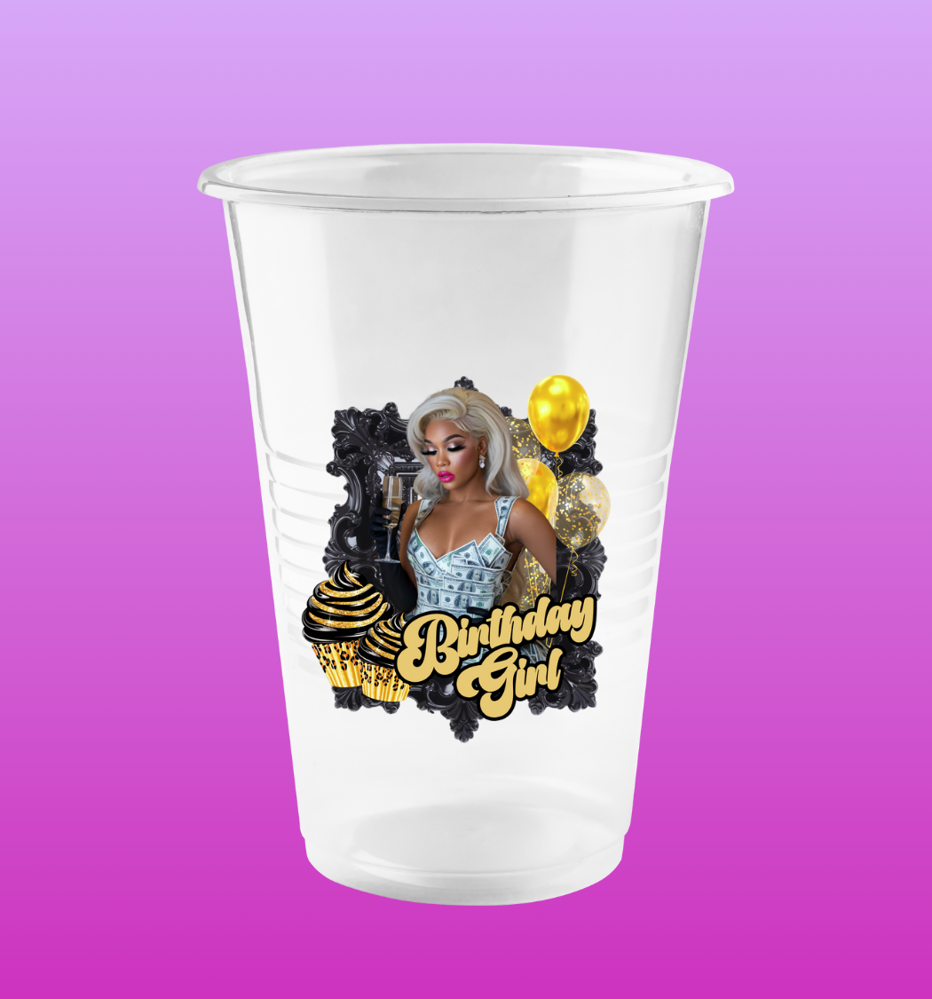 Personalized Clear Disposable Cups(Set of 10)