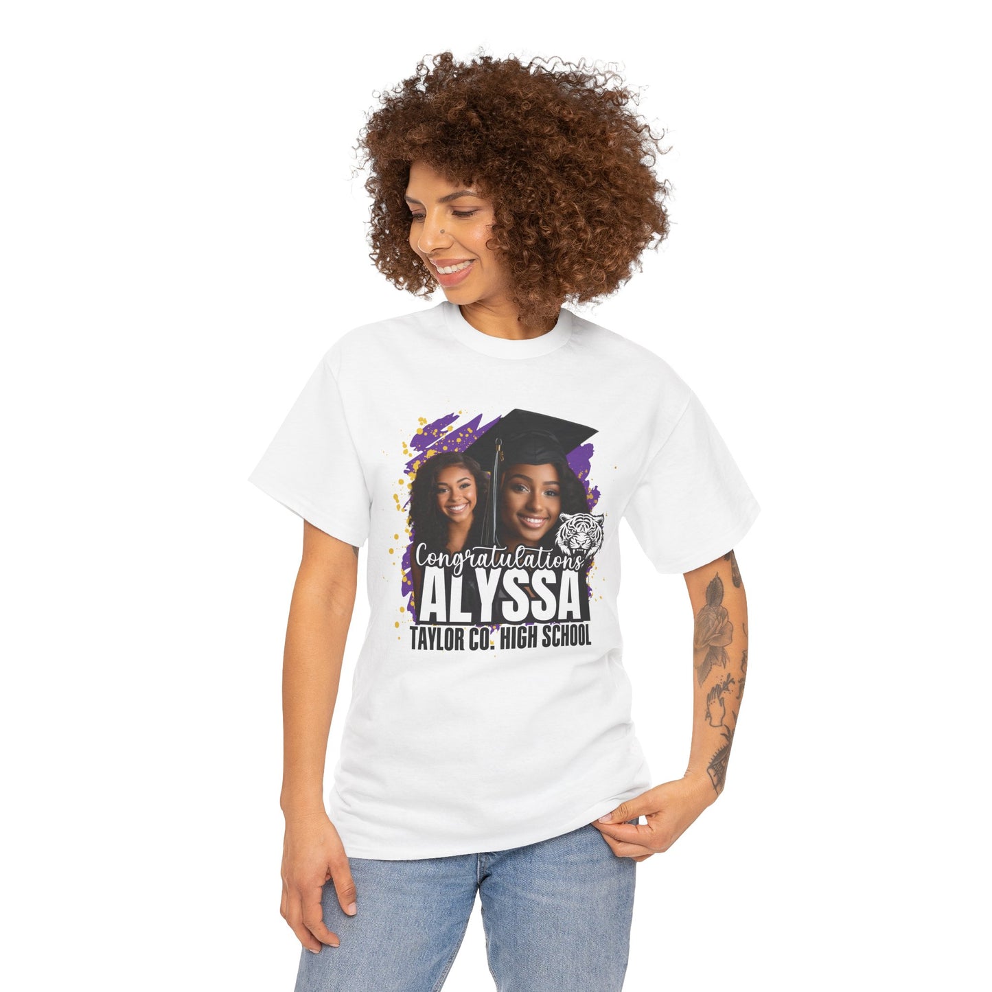 Graduation Unisex Tee with Two Graduate Pictures