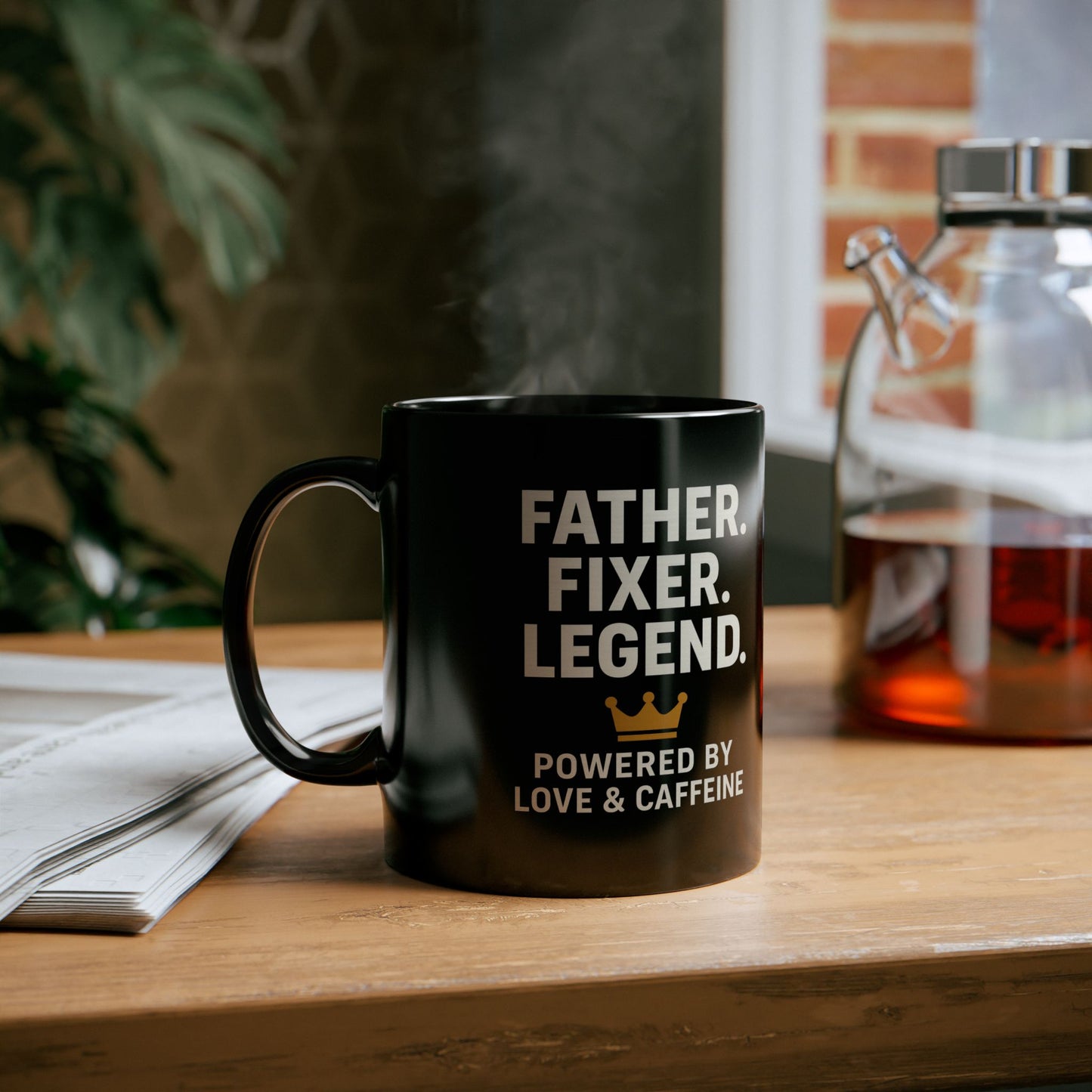 Legendary Caffeine Black Mug - Perfect for Coffee Lovers, Gifts for Dad, Birthday Celebrations, Everyday Use, Unique Holiday Gift