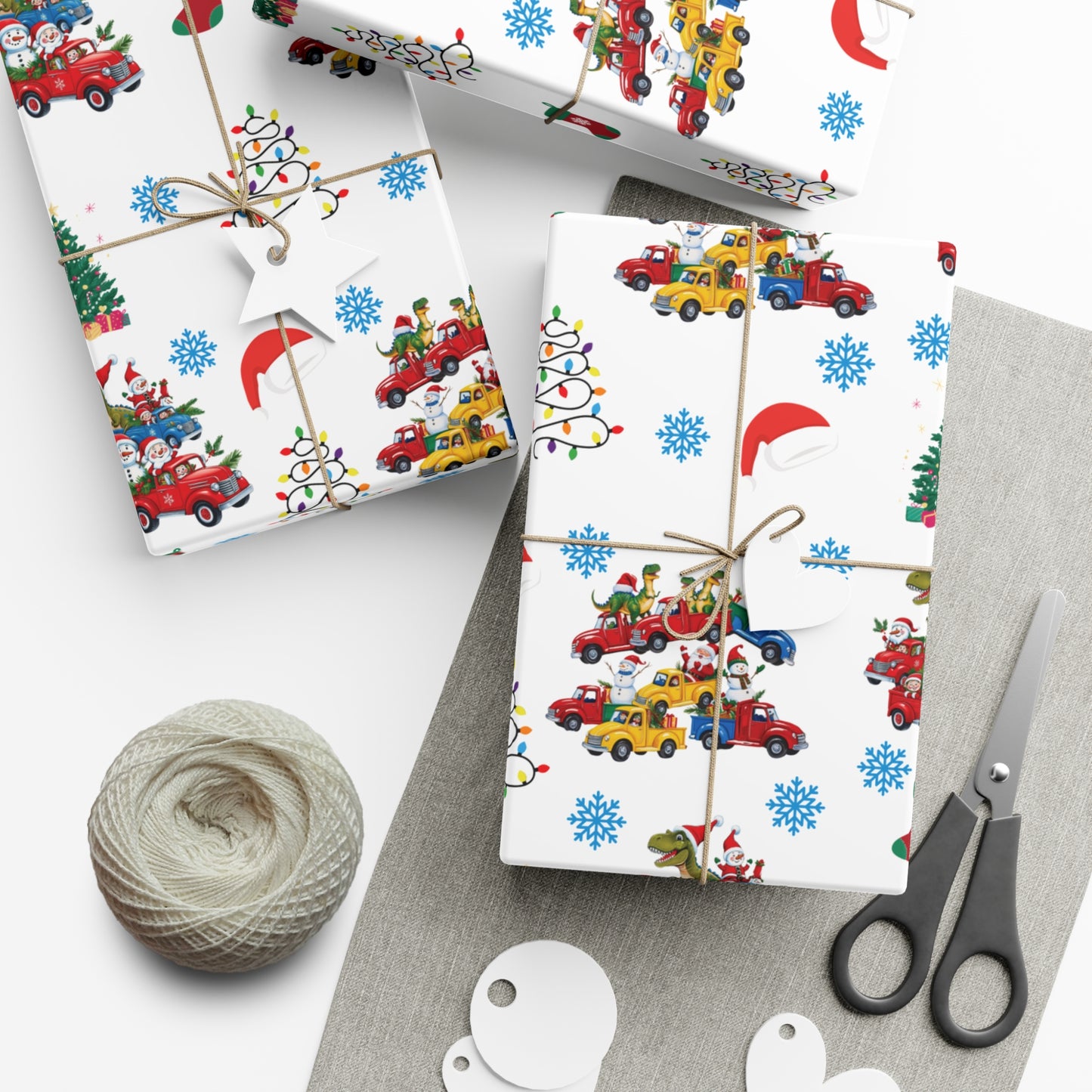 Christmas Dinosaur Gift Wrap Papers