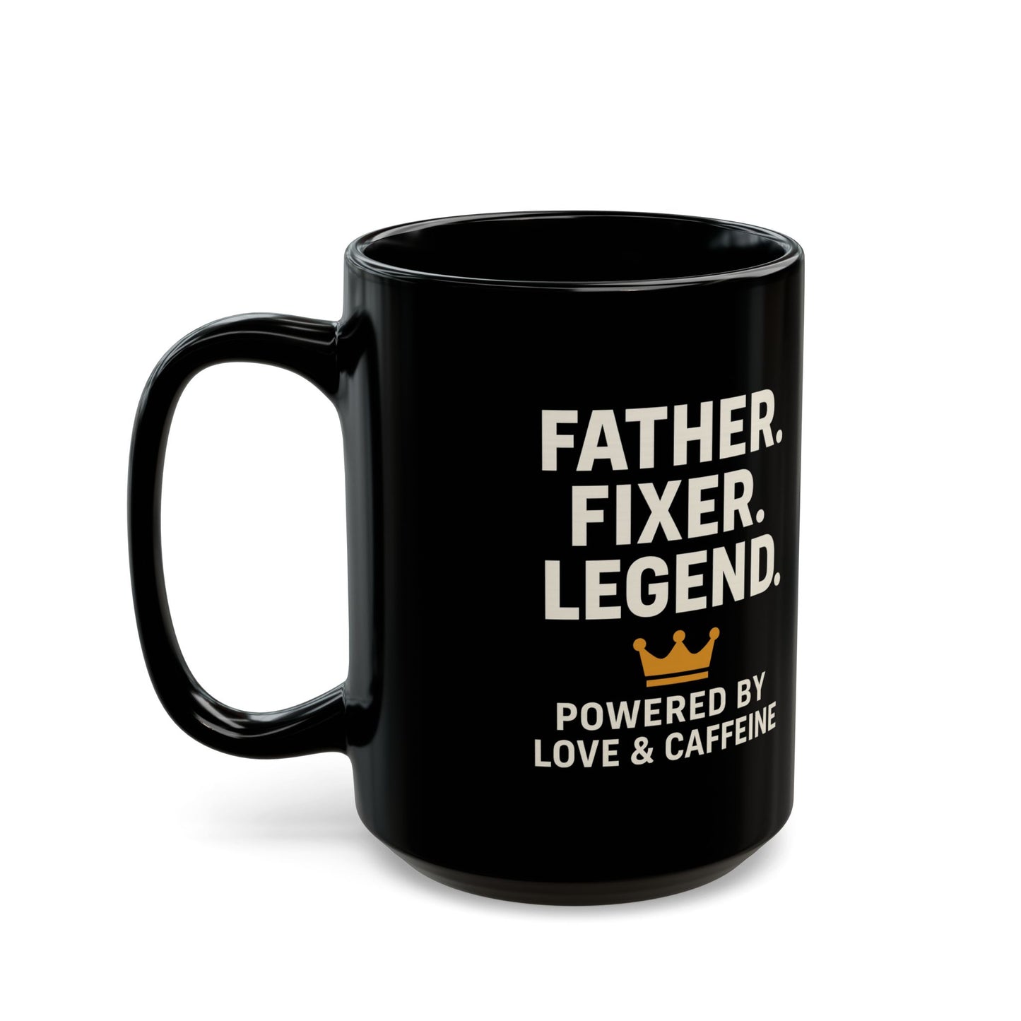 Legendary Caffeine Black Mug - Perfect for Coffee Lovers, Gifts for Dad, Birthday Celebrations, Everyday Use, Unique Holiday Gift