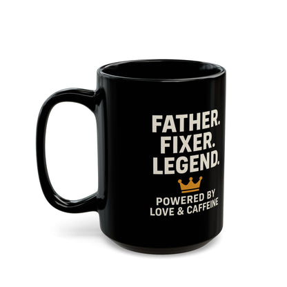 Legendary Caffeine Black Mug - Perfect for Coffee Lovers, Gifts for Dad, Birthday Celebrations, Everyday Use, Unique Holiday Gift