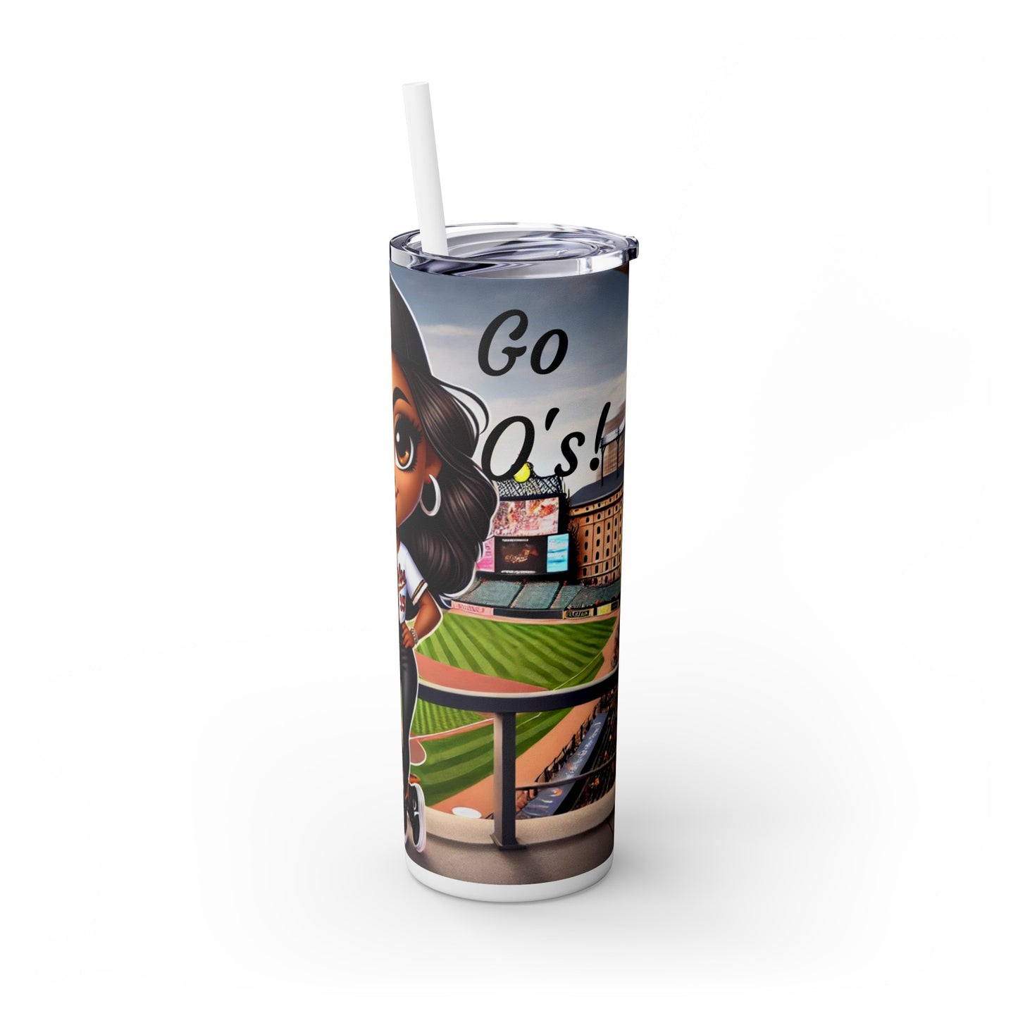 Skinny Tumbler with Straw, 20oz