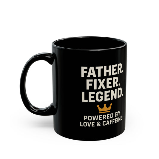 Legendary Caffeine Black Mug - Perfect for Coffee Lovers, Gifts for Dad, Birthday Celebrations, Everyday Use, Unique Holiday Gift