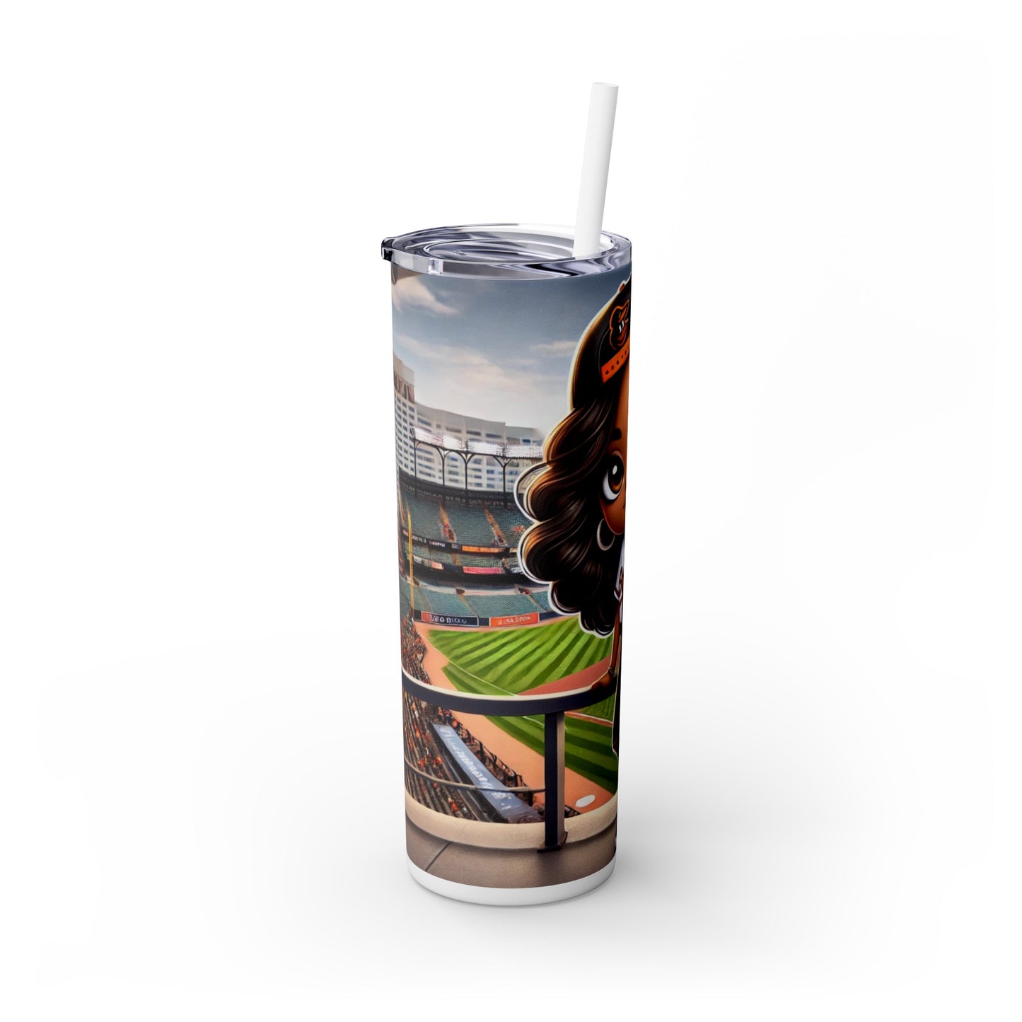 Skinny Tumbler with Straw, 20oz