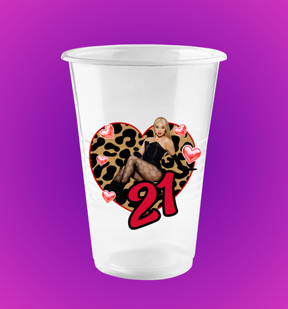Personalized Clear Disposable Cups(Set of 10)