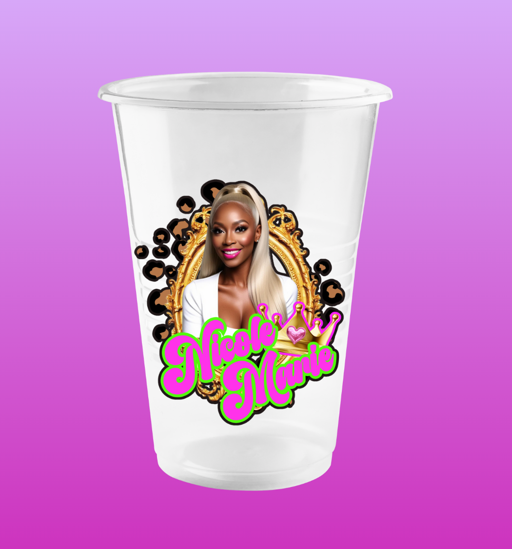 Personalized Clear Disposable Cups(Set of 10)