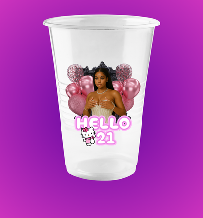 Personalized Clear Disposable Cups(Set of 10)