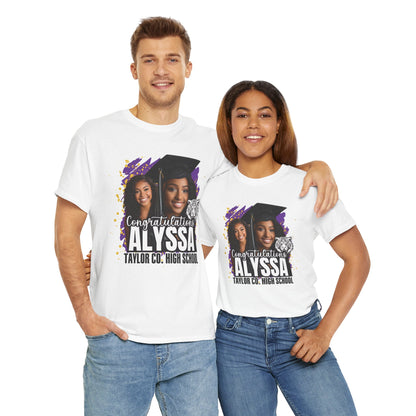 Graduation Unisex Tee with Two Graduate Pictures