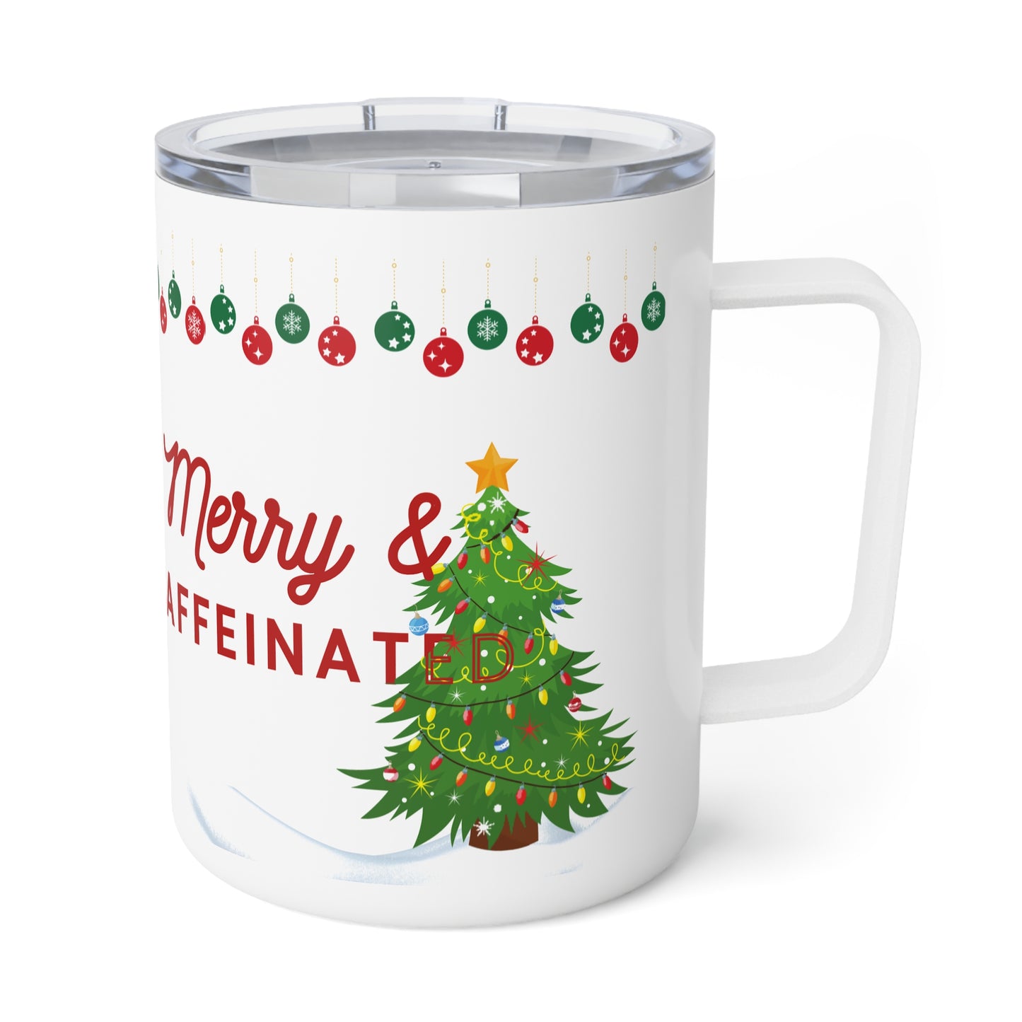 Merry and Caffeinated Christmas Coffee Mug