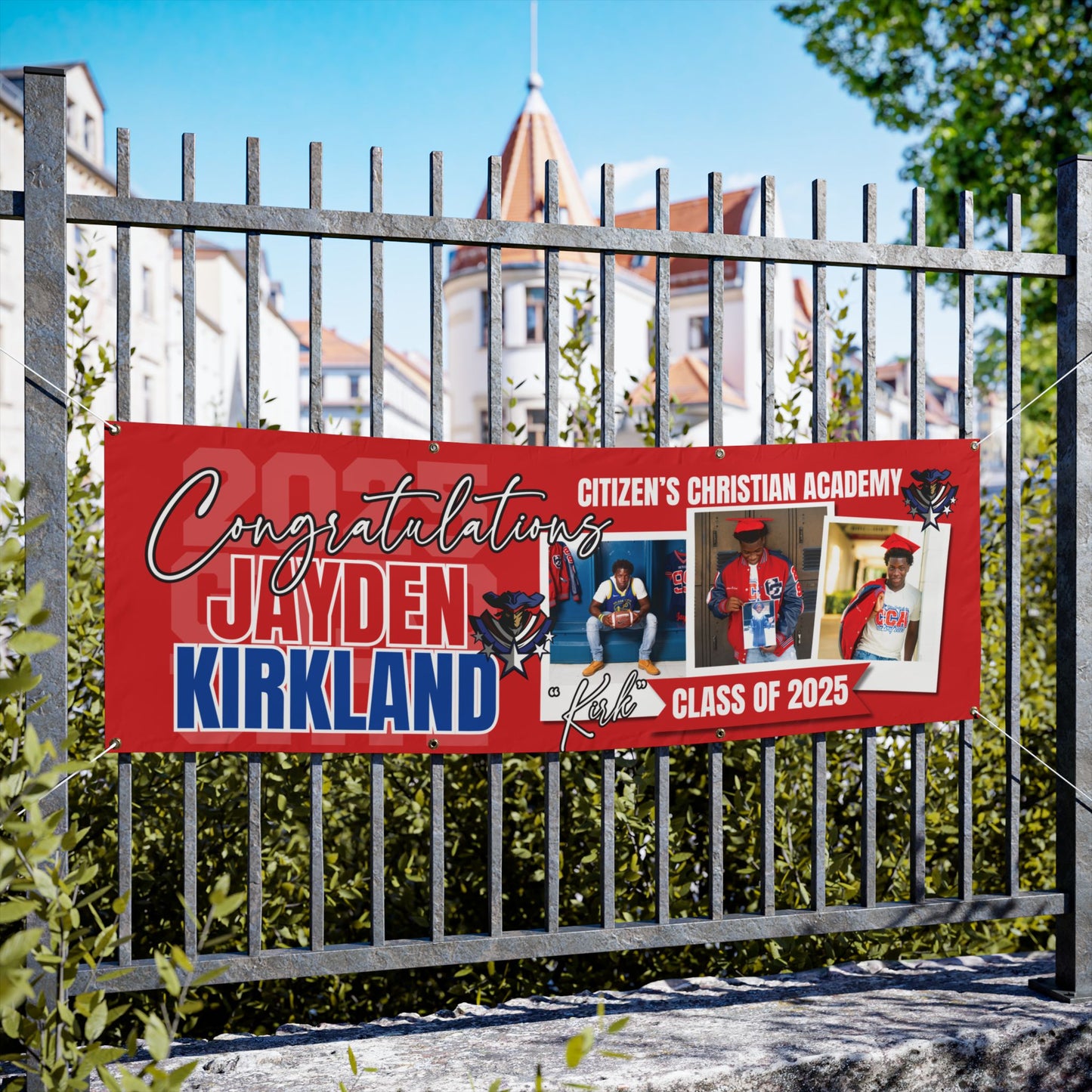 Graduation Vinyl Banner - Personalized with Grad Name and Pictures