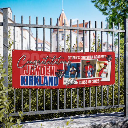 Graduation Vinyl Banner - Personalized with Grad Name and Pictures