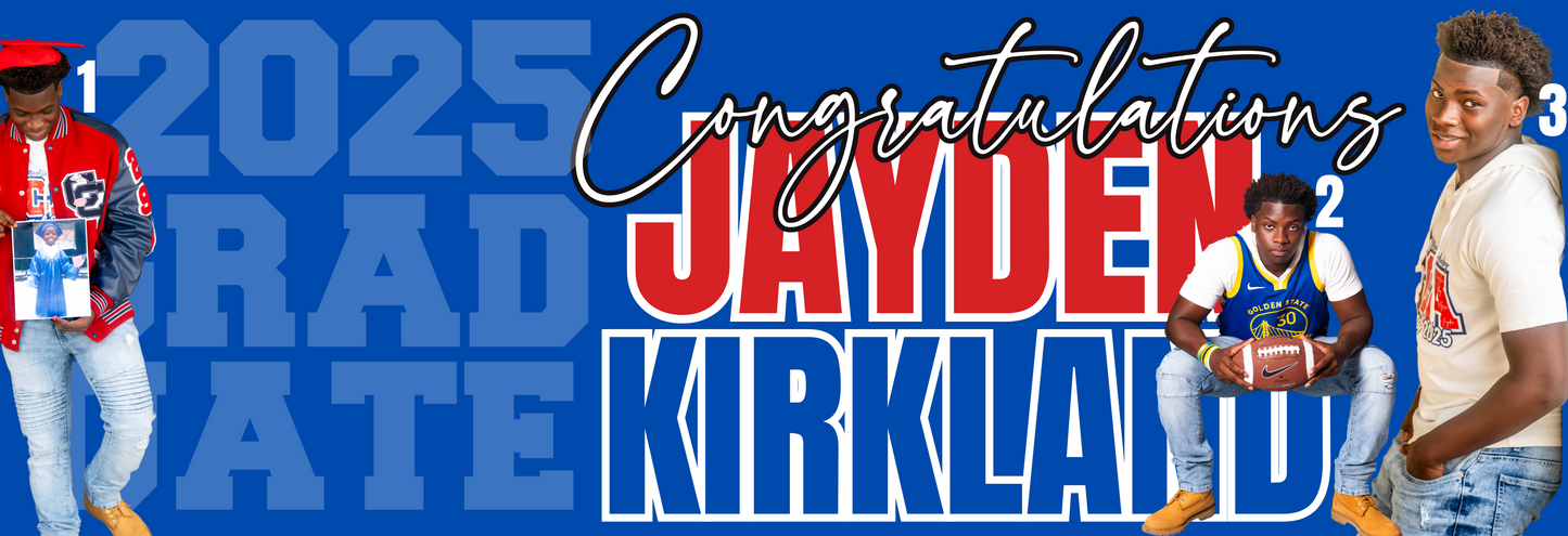 Personalized Graduation Vinyl Banner - Celebrate Your Grad’s Big Day!
