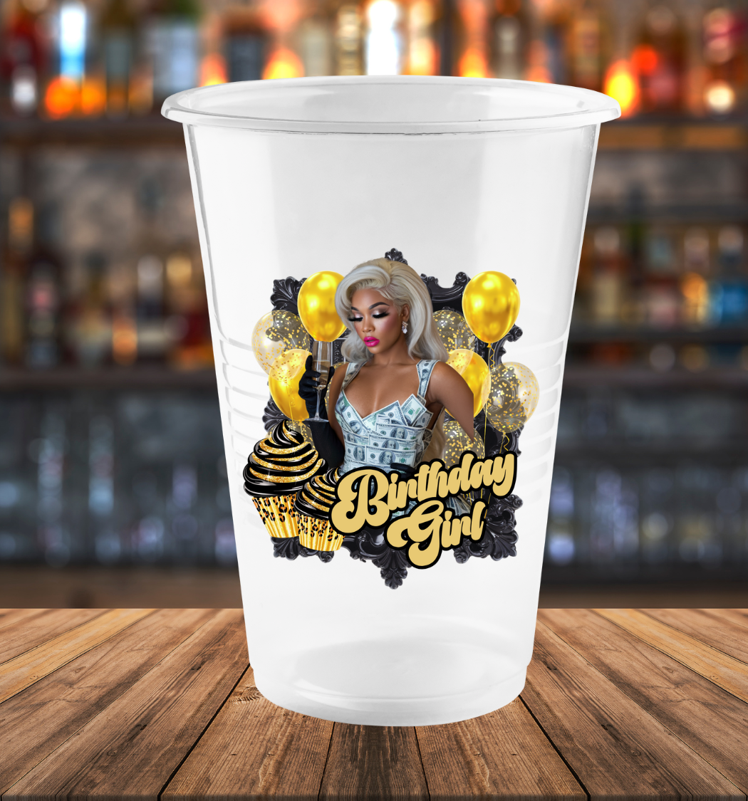 Personalized Clear Disposable Cups(Set of 10)